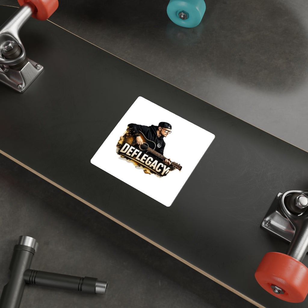 Die-Cut Sticker — DEFLEGACY Acoustic Guitar Musician Logo