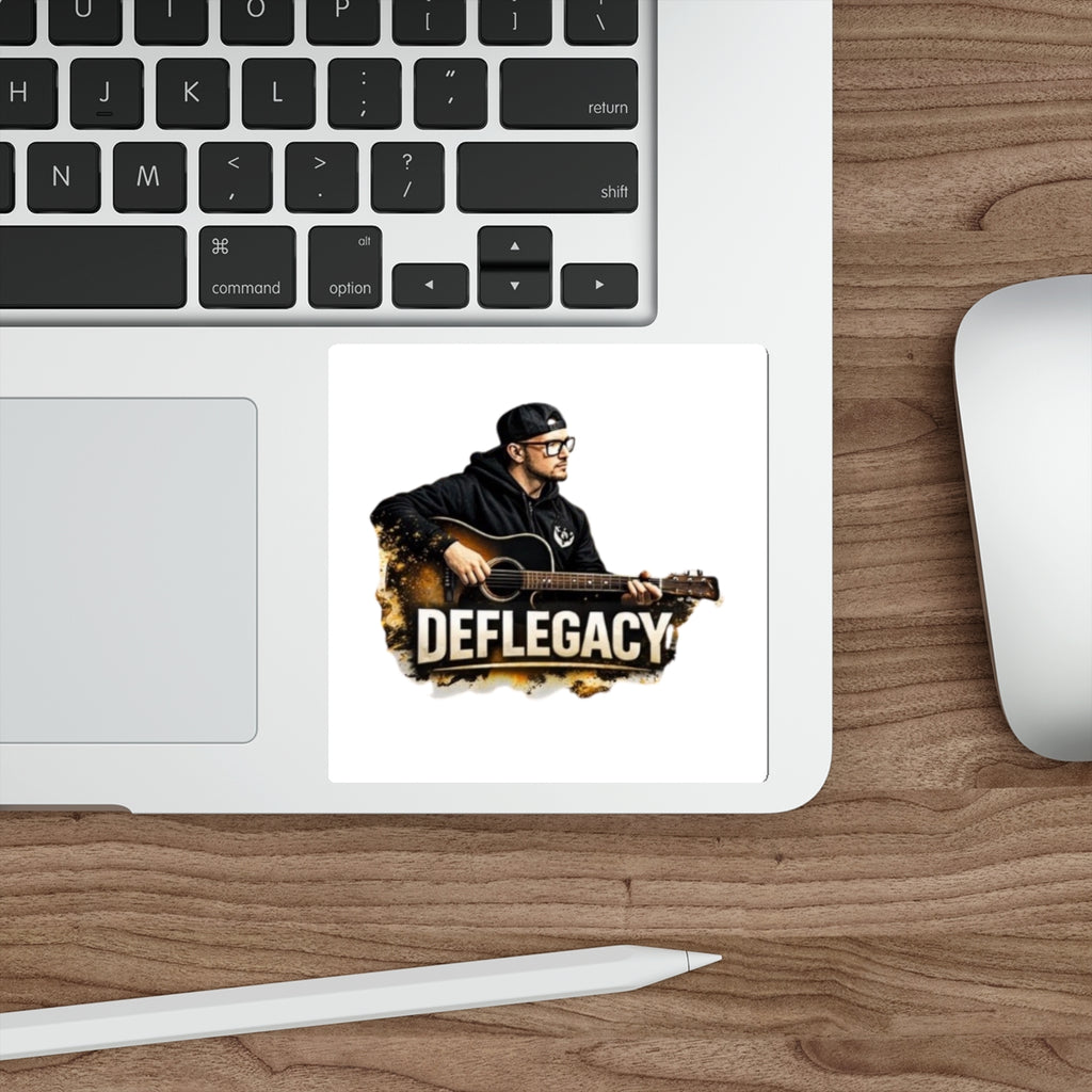 Die-Cut Sticker — DEFLEGACY Acoustic Guitar Musician Logo