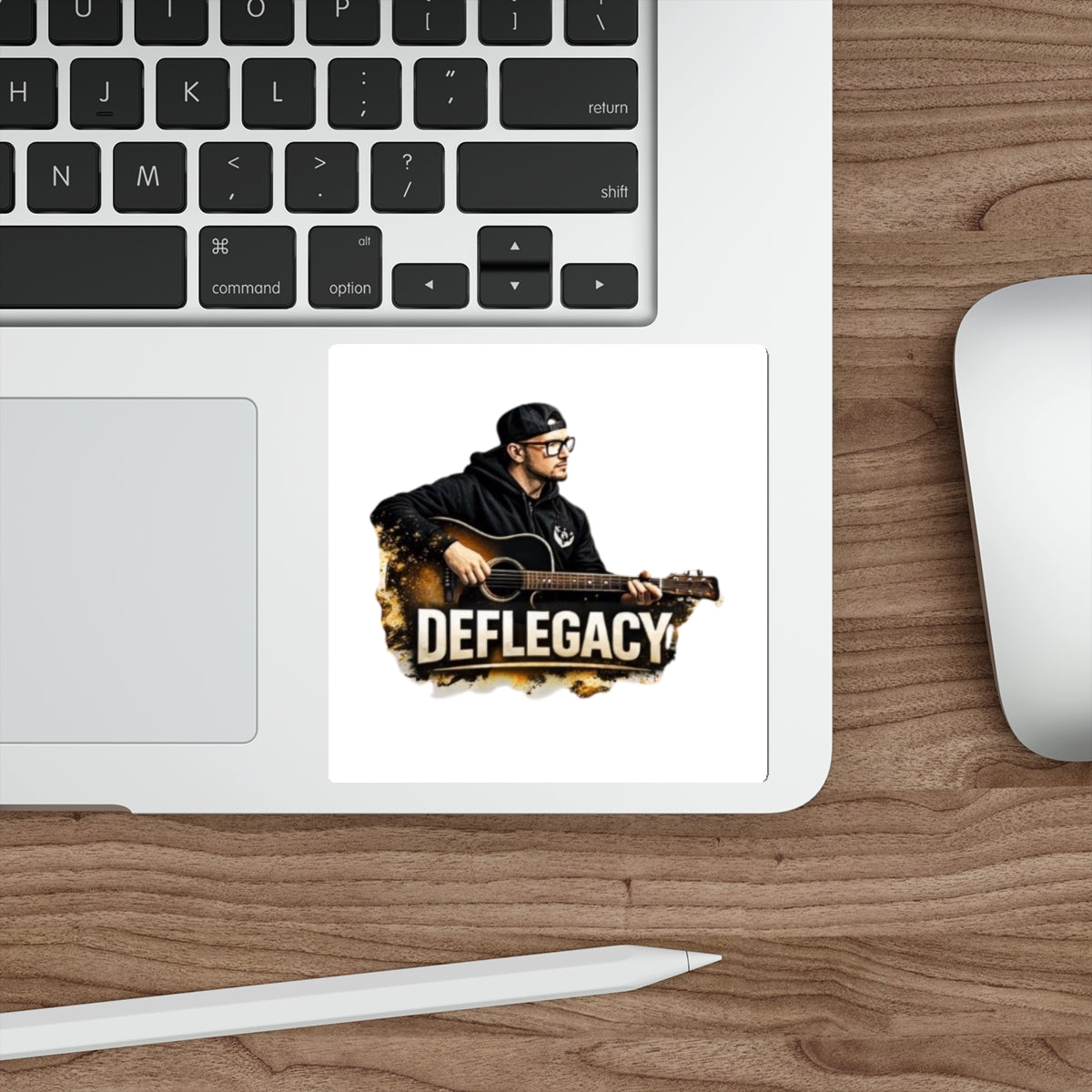 Die-Cut Sticker — DEFLEGACY Acoustic Guitar Musician Logo