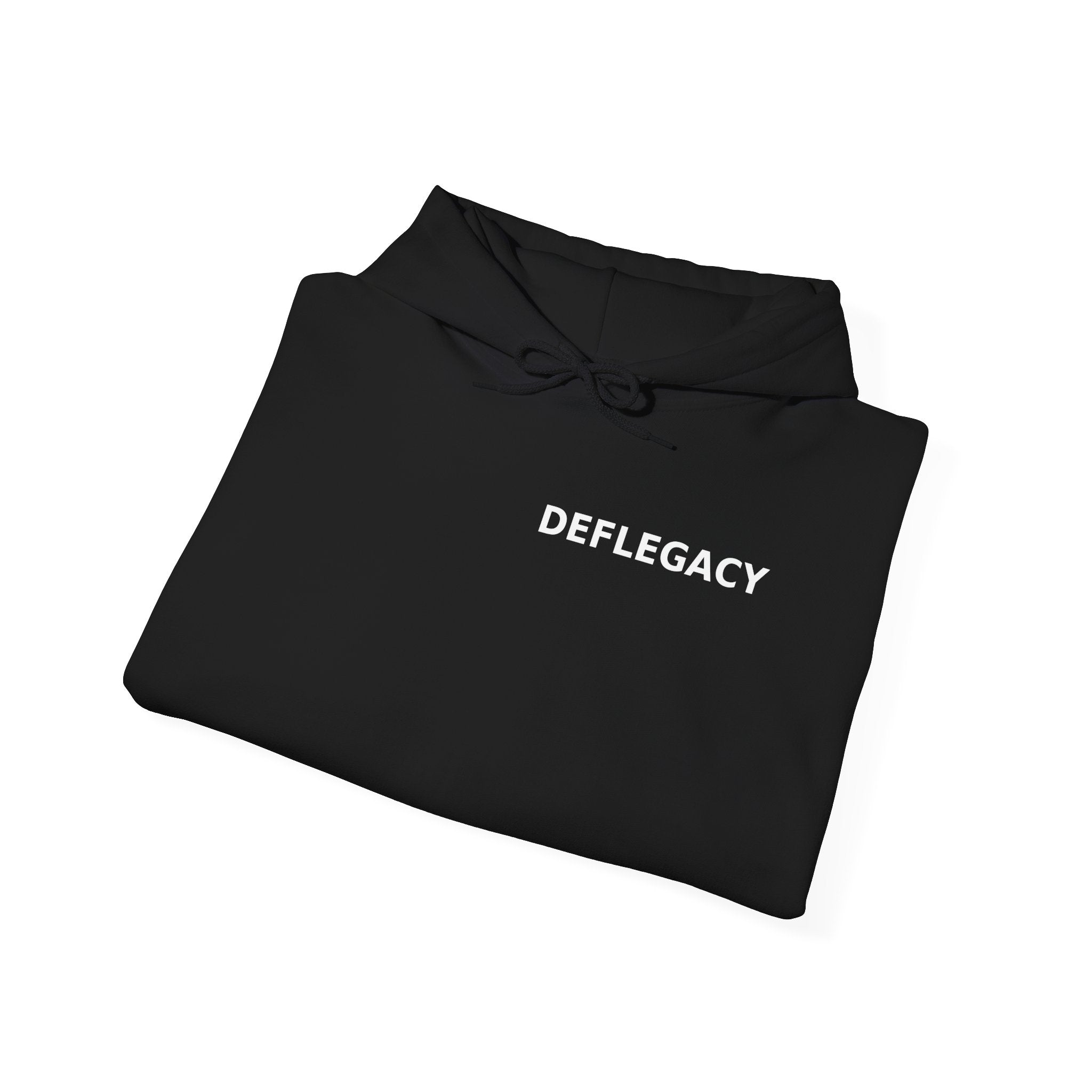 Yep You Lost Deflegacy Hoodie | Flaming Silhouette Back, Sleeve Text