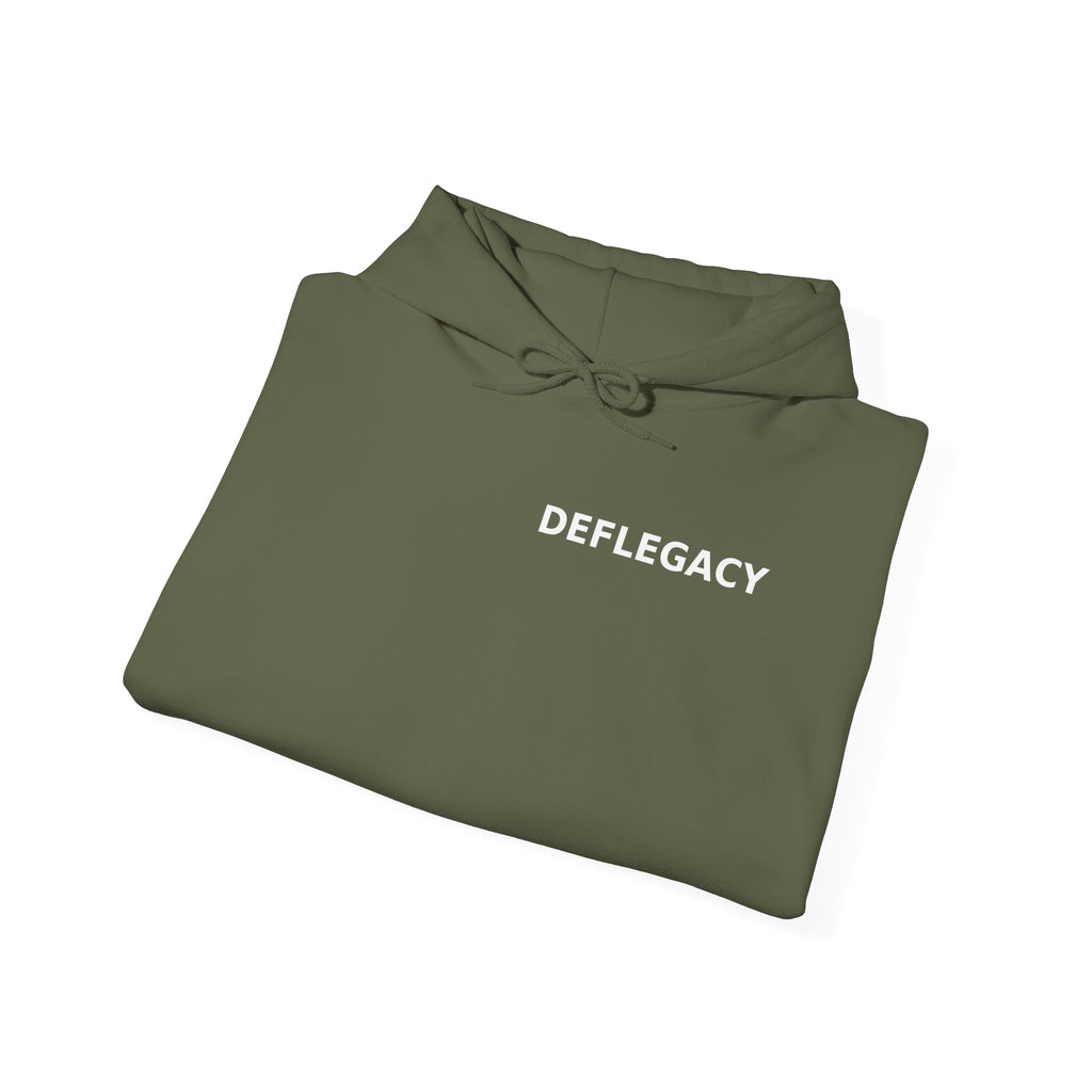 Yep You Lost Deflegacy Hoodie | Flaming Silhouette Back, Sleeve Text