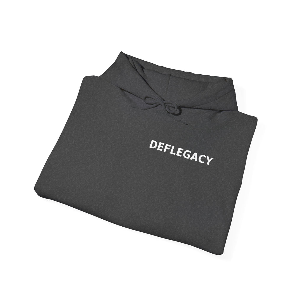 Yep You Lost Deflegacy Hoodie | Flaming Silhouette Back, Sleeve Text